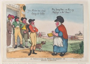 A Mistake at New Market, or Sport and Piety, October 5, 1807., October 5, 1807. 作者 托马斯·罗兰森