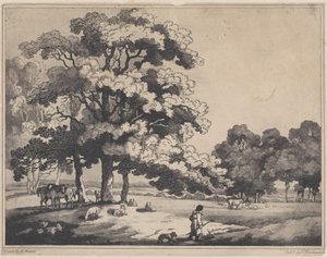 一个公园景观，1783-89，1783-89。 作者 托马斯·罗兰森