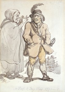 一个Peep O Day Boy，1799年（墨水和纸上的wc） 作者 托马斯·罗兰森