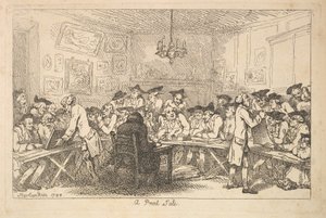 印刷品销售--夜间拍卖，1788年。 作者 托马斯·罗兰森