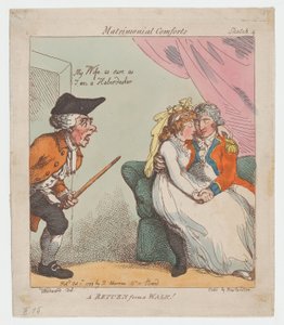 A Return from a Walk, October 1, 1799., 1799年10月1日。 作者 托马斯·罗兰森