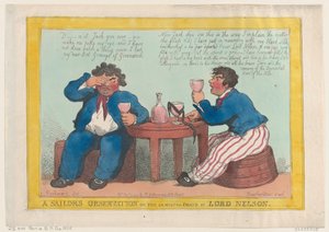 一个水手对纳尔逊勋爵的悲惨死亡的观察，1805年12月3日。 作者 托马斯·罗兰森