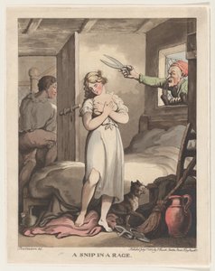 A Snip in a Rage, July 1, 1802., July 1, 1802. 作者 托马斯·罗兰森