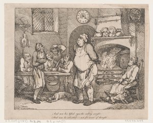 现在他抬起的眼睛在天花板上寻找......，1787年，1787年。 作者 托马斯·罗兰森