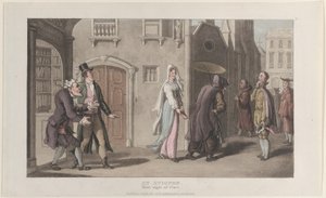 在阿维尼翁，第一眼看到克拉拉，摘自《在......的伤感旅行日志》，1817年12月1日。 作者 托马斯·罗兰森