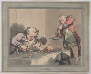 在晚宴上，1790年，1790年。 作者 托马斯·罗兰森