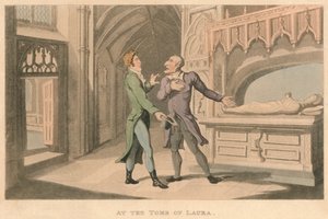 1821年在劳拉之墓 作者 托马斯·罗兰森
