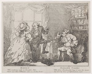 Bozzy和Piozzi夫人 Frontispiece, Bozzy and Piozzi by Peter Pindar, 1780-86., 1780-86. 作者 托马斯·罗兰森
