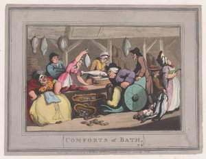 Comforts of Bath, Plate 4, January 6, 1798., January 6, 1798. 作者 托马斯·罗兰森