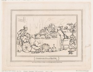 Comforts of Bath, Plate 9, January 6, 1798., January 6, 1798. 作者 托马斯·罗兰森