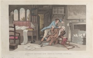 Quae Genus和Gripe-all律师之间的冲突，来自《Johnny Q...的历史》，1821年10月1日。 作者 托马斯·罗兰森