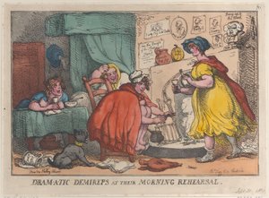 Dram-a-tic Demireps at their Morning Rehearsal, September 30, 1810., September 30, 1810. 作者 托马斯·罗兰森