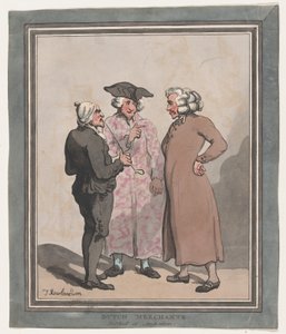 荷兰商人在阿姆斯特丹的素描，1796-97., 1796-97. 作者 托马斯·罗兰森