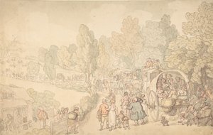 埃塞克斯的费尔洛普集市，约1816年。 作者 托马斯·罗兰森