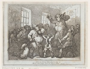 激烈的如盯着阿贾克斯从这个座位上......，1787年，1787年。 作者 托马斯·罗兰森