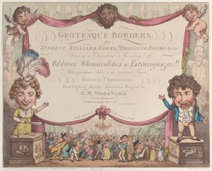 Grotesque Borders for Screens, Billiard Rooms, Dressing Rooms, &c &c, 1799-1800., 1799-1800. 作者 托马斯·罗兰森