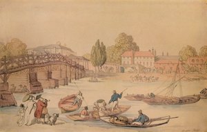 汉普顿桥，1800年 作者 托马斯·罗兰森