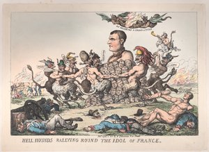 Hell Hounds Rallying Round the Idol of France, April 8, 1815. , April 8, 1815. 作者 托马斯·罗兰森