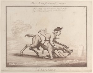 马的成就，素描4：一个奉献者！！，1799年8月1日。 作者 托马斯·罗兰森