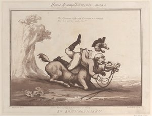 马的成就，素描8：一个算术师！！，1799年8月1日。，1799年8月1日。 作者 托马斯·罗兰森