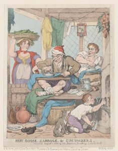 Hot Goose, Cabbage & Cucumbers, 1823., 1823. 作者 托马斯·罗兰森