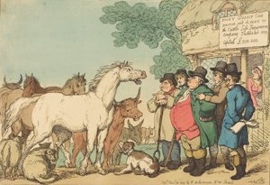 可保险的牛》，1809年出版。 作者 托马斯·罗兰森