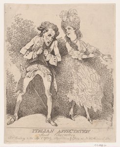 Italian Affectation, Real Characters, September 1, 1780. 作者 托马斯·罗兰森