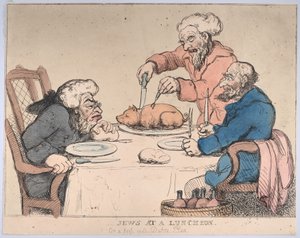 犹太人在午宴上，1794年，1794年。 作者 托马斯·罗兰森