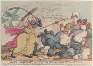 女先知乔安娜-索斯考特将主教逐出教会，1814年9月20日。 作者 托马斯·罗兰森