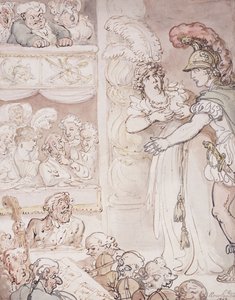 约翰·布尔（John Bull）在歌剧院，1803年 作者 托马斯·罗兰森