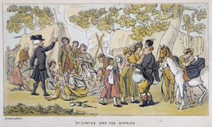 Le docteur et les Gypsies (ou Romanichels) - 在“句法博士的三趟旅程：寻找风景如画的安慰和妻子”中，威廉·康姆，生病了。 罗兰森 作者 托马斯·罗兰森