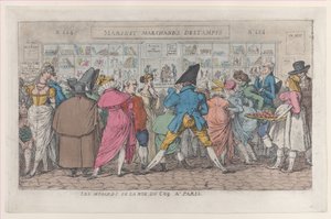 Les Musards de la Rue du Coq à Paris Dawdlers of the Rue Coq, ca. 1810. 作者 托马斯·罗兰森