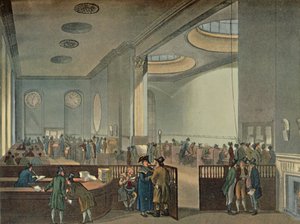 劳埃德的订阅室在1800年被罗兰森看到》，1928年 作者 托马斯·罗兰森