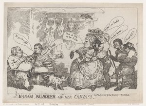 Mrs Blubber On Her Canvass, April 22, 1784., April 22, 1784. 作者 托马斯·罗兰森