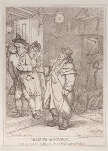 Miseries of London, or a Surly Saucy Hackney Coachman, June 4, 1814., June 4, 1814. 作者 托马斯·罗兰森