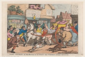 更多的悲惨事件：费格先生的老式威士忌的底部破损了，1807年，1807年。 作者 托马斯·罗兰森