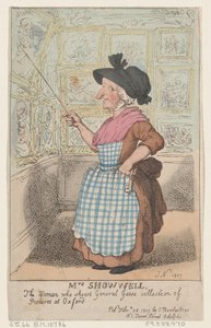 Showell夫人，在O......展示Guise将军的画集的女人，1807年2月26日。 作者 托马斯·罗兰森