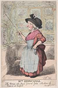 Showell夫人，在O......展示Guise将军的画集的女人，1807年2月26日。 作者 托马斯·罗兰森