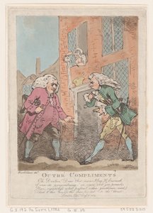 Outré Compliments, August 18, 1786.，1786年8月18日。 作者 托马斯·罗兰森