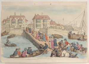 图版25：一个登陆点，来自《微缩世界》，1816年，1816年。 作者 托马斯·罗兰森