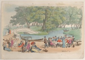 图版30：社会日》，来自《微型世界》，1816年，1816年。 作者 托马斯·罗兰森