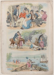 图版4：招兵买马，来自《微型世界》，1816年，1816年。 作者 托马斯·罗兰森