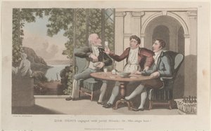 Quae Genus Engaged with Jovial Friends, Or-Who Sings Best, from The History o..., January 1, 1822. 作者 托马斯·罗兰森