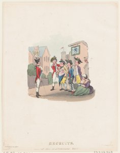新兵，1803年3月1日。, March 1, 1803. 作者 托马斯·罗兰森