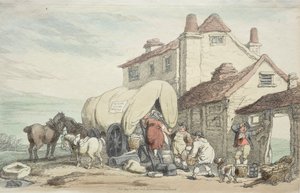 理查森（Richardsons）节目：《飞行的货车》，1816年。 作者 托马斯·罗兰森