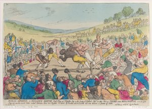 Rural Sports, A Milling Match, September 29, 1811., September 29, 1811. 作者 托马斯·罗兰森