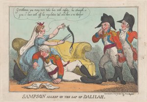 Sampson Asleep on the Lap of Dalilah, March 19, 1809., March 19, 1809. 作者 托马斯·罗兰森