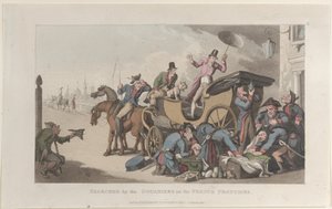 法国边境上的杜阿尼人的搜索，来自《在......的感伤旅行日志》，1821年。 作者 托马斯·罗兰森
