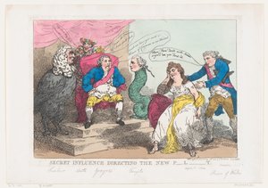 Secret Influence Directing The New P-l-t [Parliament], May 18, 1784., May 18, 1784. 作者 托马斯·罗兰森