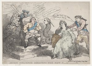 Secret Influence Directing The New P-l-t [Parliament], May 18, 1784., May 18, 1784. 作者 托马斯·罗兰森